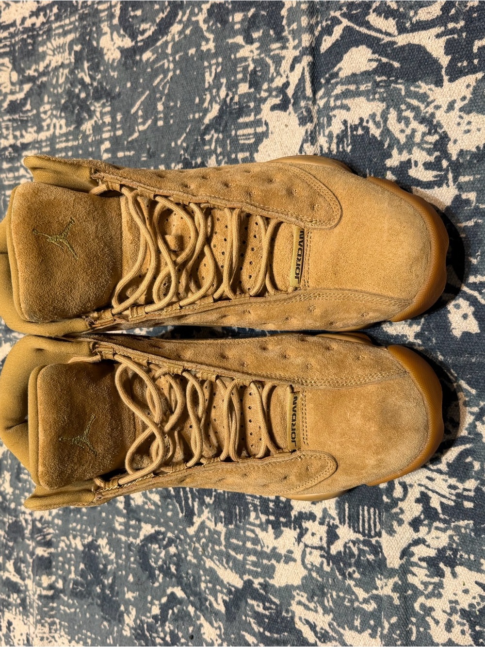 Jordan 13 Suede High-Top Sneakers in Wheat/Tan